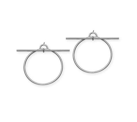 Boucles d'oreilles Loop en argent .